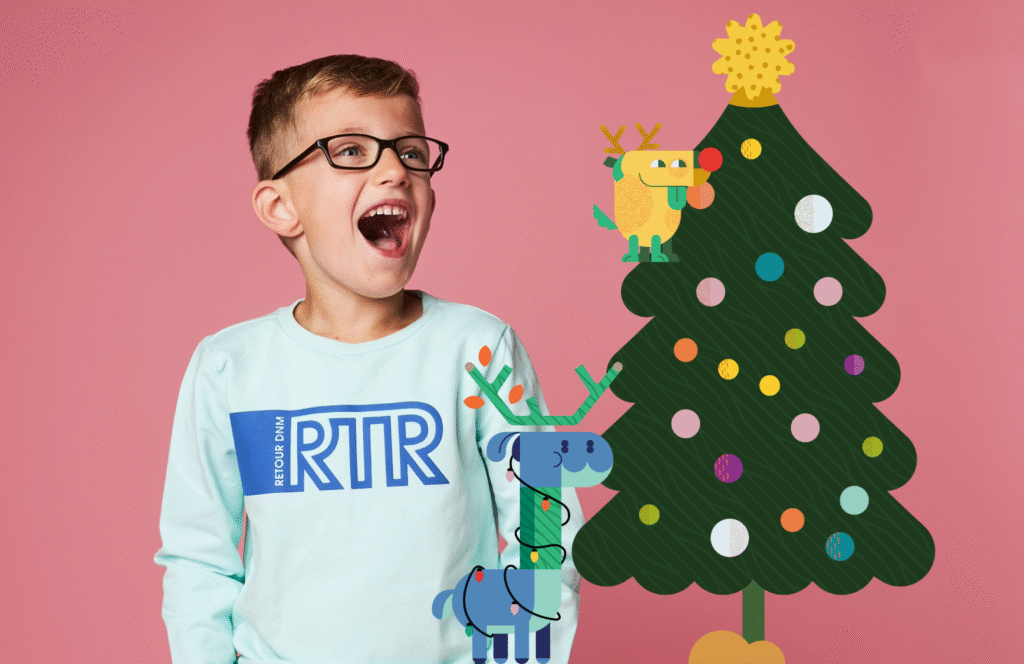 jongen kerstboom kerst
